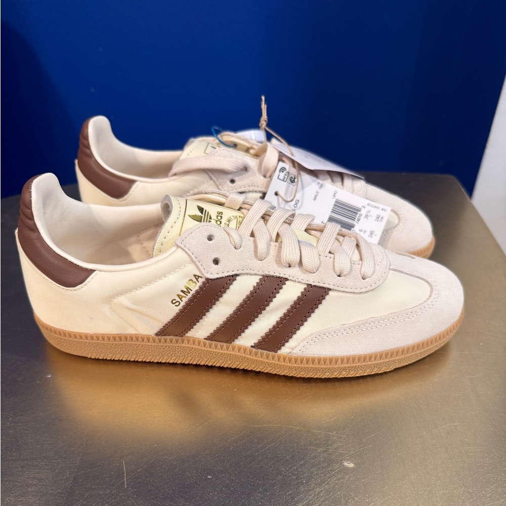 Adidas Samba OG Cream White Preloved Brown size 6.5 men’s 7.5 women’s